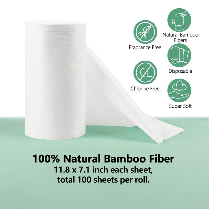 ALVABABY Diaper Liners 4 Rolls for Baby Cloth Diaper 11.8 x 7.1 Inch Disposable Natural Soft Compostable Fragrance Free and Chlorine Free 400 Sheets - Image 3